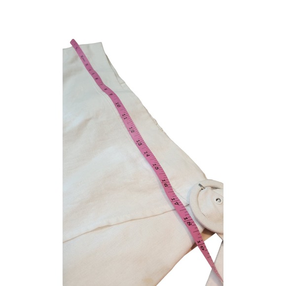 Calligraphie White Linen Skort Size XL Pockets - Picture 10 of 11